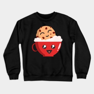 Kawaii Cookie Coffee Bath Crewneck Sweatshirt